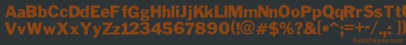PoterskiHnd Font – Brown Fonts on Black Background