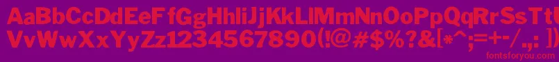 Police PoterskiHnd – polices rouges sur fond violet