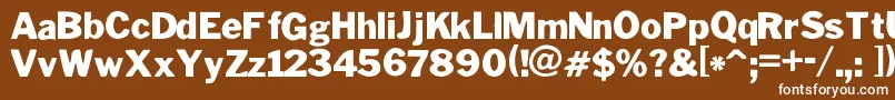 フォントPoterskiHnd – 茶色の背景に白い文字