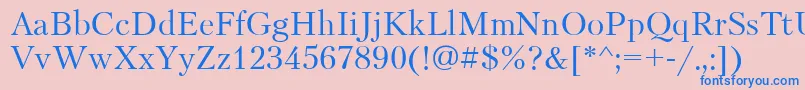 PetersburgcttNormal Font – Blue Fonts on Pink Background