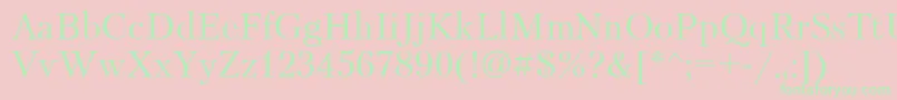 PetersburgcttNormal Font – Green Fonts on Pink Background