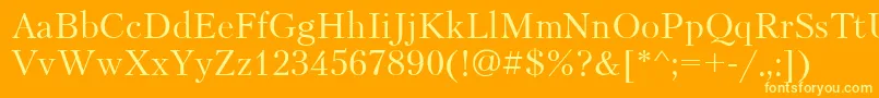 フォントPetersburgcttNormal – オレンジの背景に黄色の文字