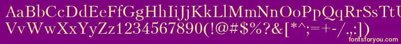 PetersburgcttNormal Font – Yellow Fonts on Purple Background