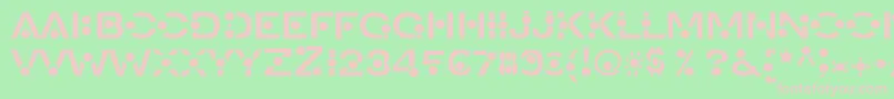 Ancreon Font – Pink Fonts on Green Background