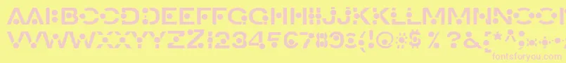 Ancreon Font – Pink Fonts on Yellow Background