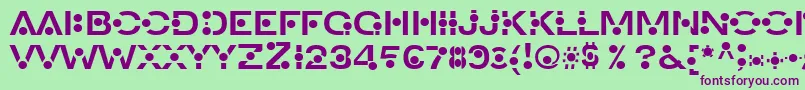 Ancreon Font – Purple Fonts on Green Background