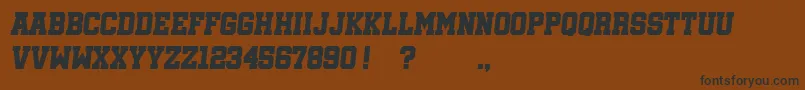 SoccerleagueItalic-fontti – mustat fontit ruskealla taustalla