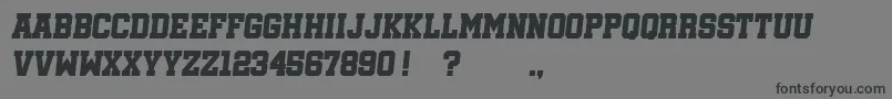 Czcionka SoccerleagueItalic – czarne czcionki na szarym tle