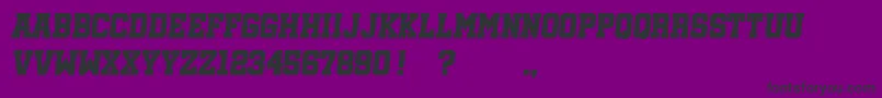 SoccerleagueItalic-Schriftart – Schwarze Schriften auf violettem Hintergrund