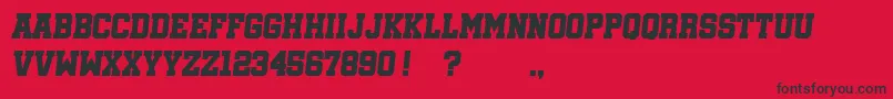 SoccerleagueItalic Font – Black Fonts on Red Background
