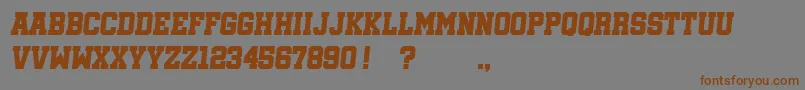 SoccerleagueItalic Font – Brown Fonts on Gray Background