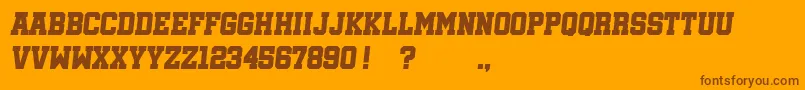 fuente SoccerleagueItalic – Fuentes Marrones Sobre Fondo Naranja