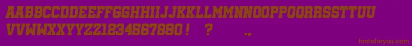 Police SoccerleagueItalic – polices brunes sur fond violet