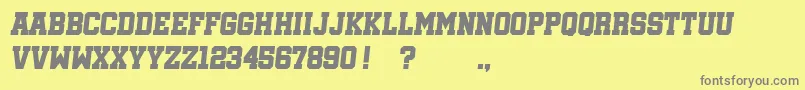 SoccerleagueItalic-Schriftart – Graue Schriften auf gelbem Hintergrund