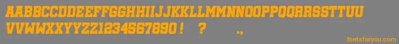 SoccerleagueItalic Font – Orange Fonts on Gray Background