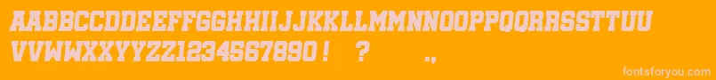 SoccerleagueItalic Font – Pink Fonts on Orange Background