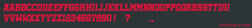 Шрифт SoccerleagueItalic – красные шрифты на чёрном фоне