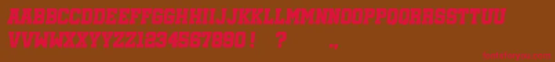 SoccerleagueItalic Font – Red Fonts on Brown Background