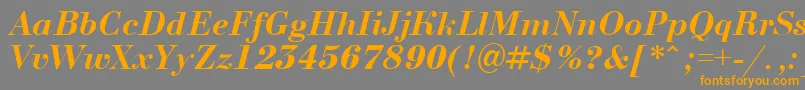 fuente BodoninovaBolditalic – Fuentes Naranjas Sobre Fondo Gris