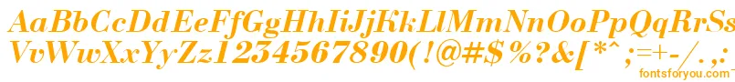 フォントBodoninovaBolditalic – オレンジのフォント