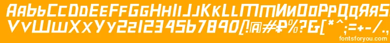 Bolshevikslobl Font – White Fonts on Orange Background