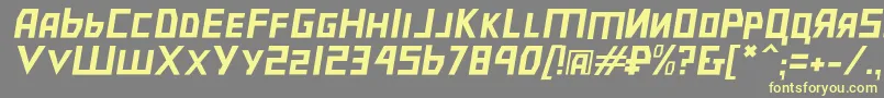 Bolshevikslobl Font – Yellow Fonts on Gray Background