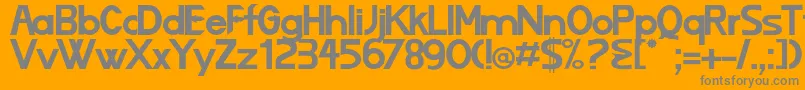 Lizard Font – Gray Fonts on Orange Background