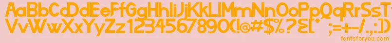 Lizard Font – Orange Fonts on Pink Background