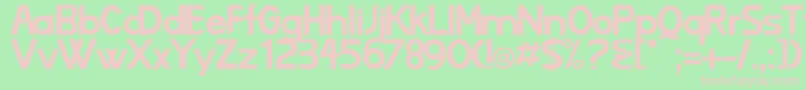 Lizard Font – Pink Fonts on Green Background