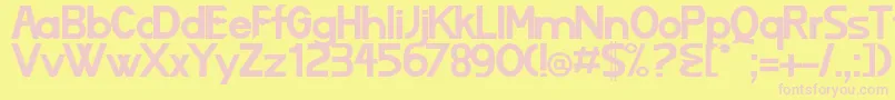 Lizard Font – Pink Fonts on Yellow Background