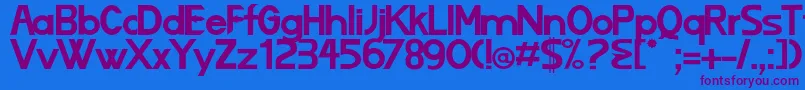 Lizard Font – Purple Fonts on Blue Background