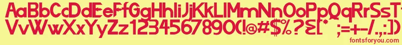 Lizard Font – Red Fonts on Yellow Background
