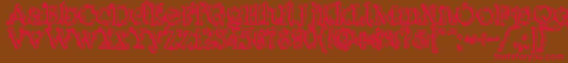 Dickensianchristmas Font – Red Fonts on Brown Background