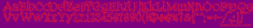 Dickensianchristmas Font – Red Fonts on Purple Background