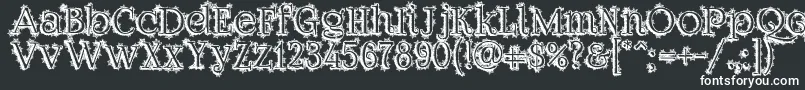 Dickensianchristmas Font – White Fonts on Black Background