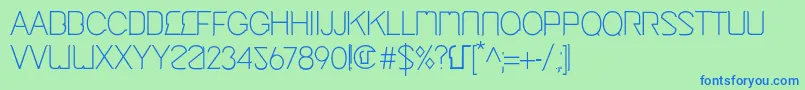 CingaMedium Font – Blue Fonts on Green Background