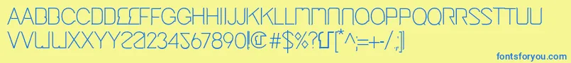 CingaMedium Font – Blue Fonts on Yellow Background