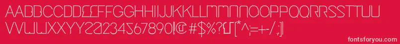 CingaMedium Font – Pink Fonts on Red Background