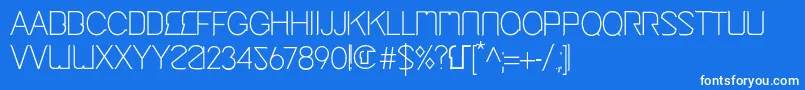 CingaMedium-Schriftart – Weiße Schriften auf blauem Hintergrund