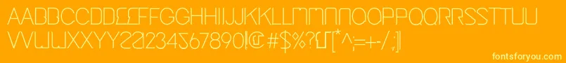 CingaMedium Font – Yellow Fonts on Orange Background