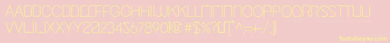 CingaMedium Font – Yellow Fonts on Pink Background