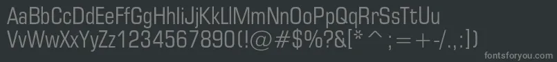 Europecond Font – Gray Fonts on Black Background