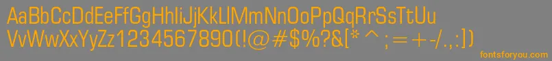 Europecond Font – Orange Fonts on Gray Background