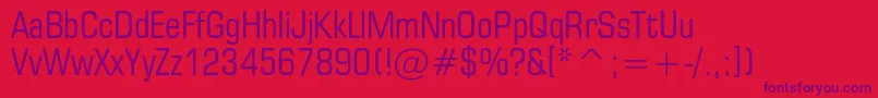 Europecond Font – Purple Fonts on Red Background