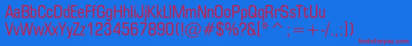 More about Europecond Font Europecond Font – Red Fonts on Blue Background