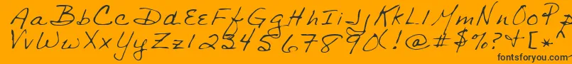 フォントSharonRegular – 黒い文字のオレンジの背景