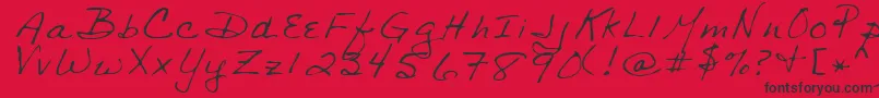 SharonRegular Font – Black Fonts on Red Background