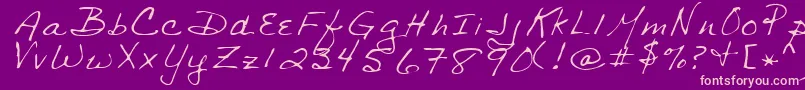 SharonRegular Font – Pink Fonts on Purple Background