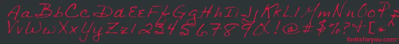 SharonRegular Font – Red Fonts on Black Background