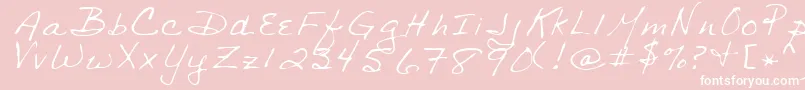 SharonRegular Font – White Fonts on Pink Background